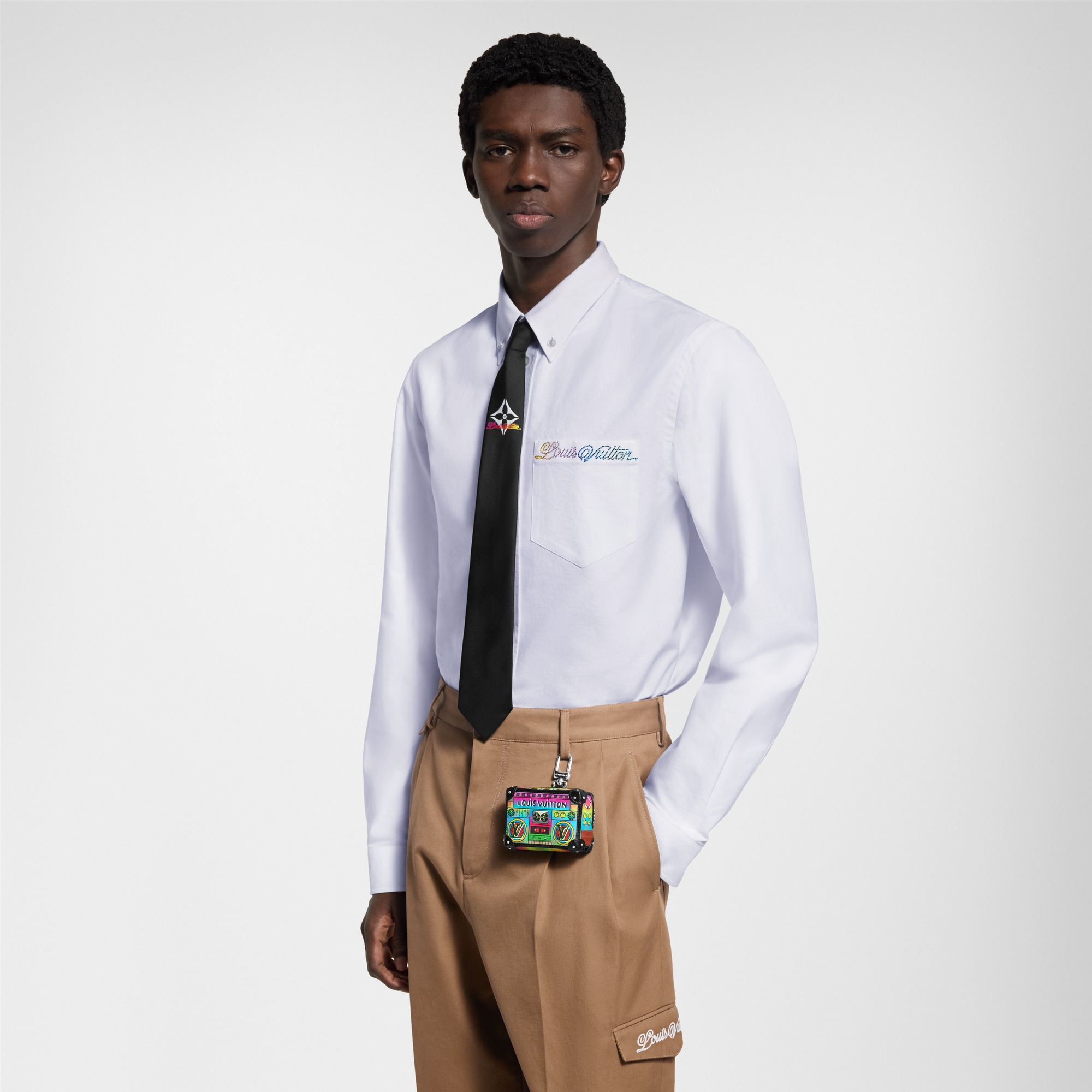 エンベリッシュド ロングスリーブコットンシャツ ｜ルイ・ヴィトン